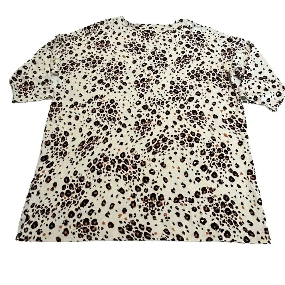 Chico’s Leopard Print Tunic Top Size XL - Picture 8 of 15